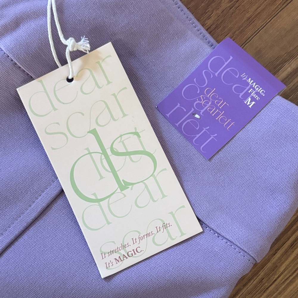 Dear Scarlett Lavendar Magic Flare Pants   Sz M - Picture 2 of 3